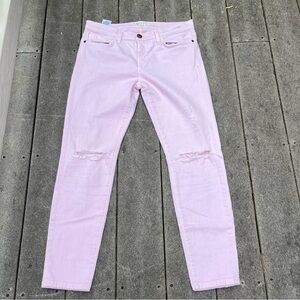 Current Elliot The Stiletto In Forever Pink Destroy‎ Jeans 32x27 Ripped Pastel